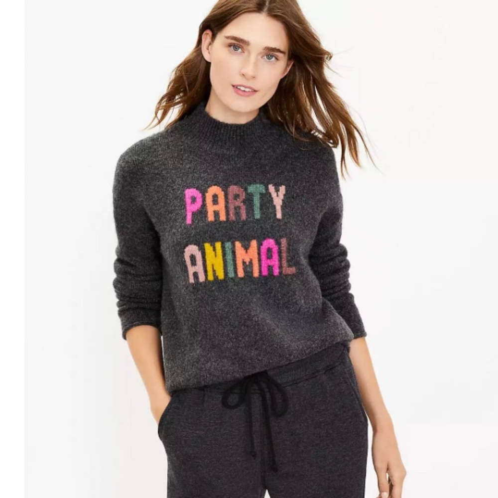 Lou & Grey (LOFT) Party Animal Sweater Large